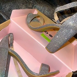 Silver sparkle sandal